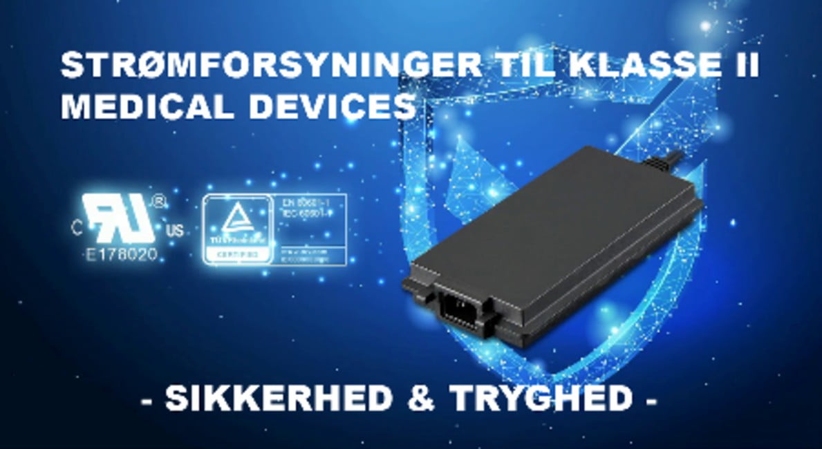 Dette billede illustrere Sensor ECS – Nye strømforsyninger gør det sikkert og trygt at arbejde på klasse 2 medical devices
