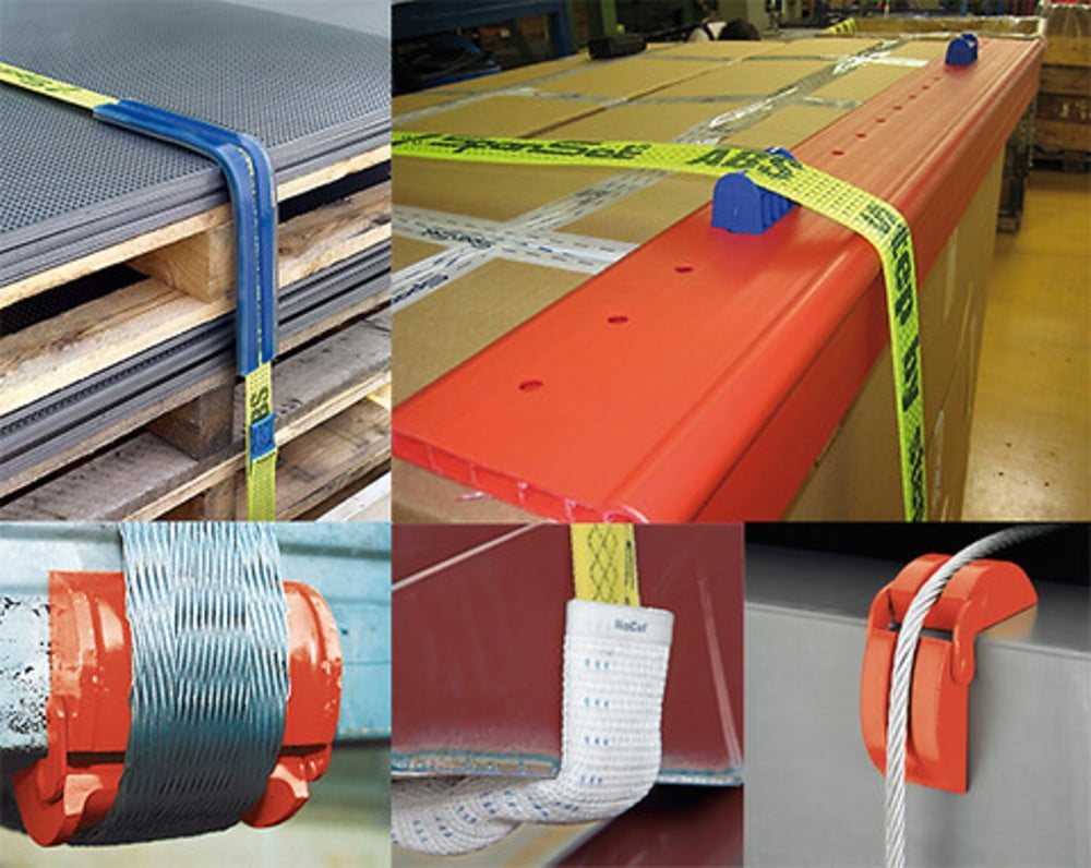 Dette billede illustrere Carl Stahl – Husk at beskytte dit løfteudstyr mod skarpe kanter!