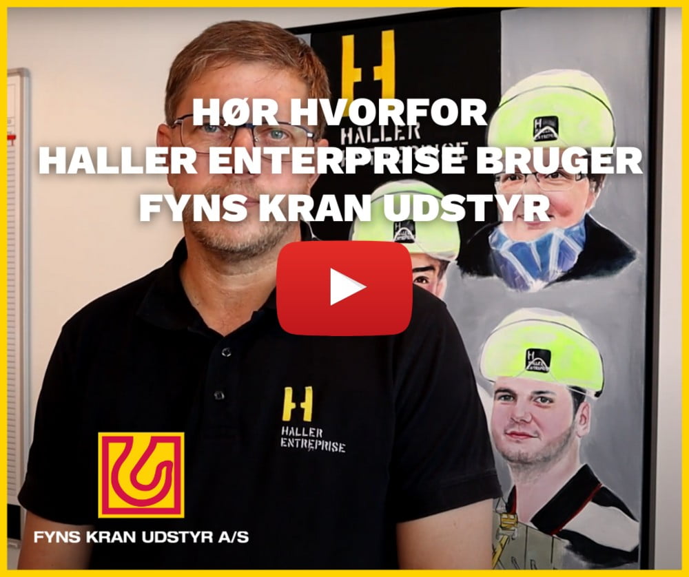 Dette billede illustrere Hør Søren Haller fortælle hvorfor Haller Entreprise bruger fyns-kran.dk i videoen lige herunder.