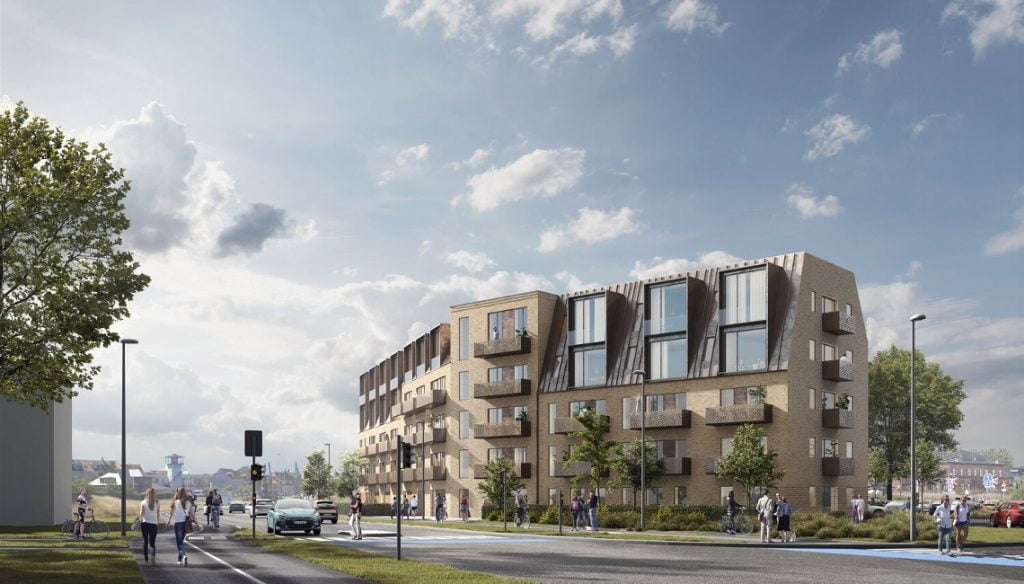 Dette billede illustrere Mangor & Nagel tegner moderne byport til Nyborg