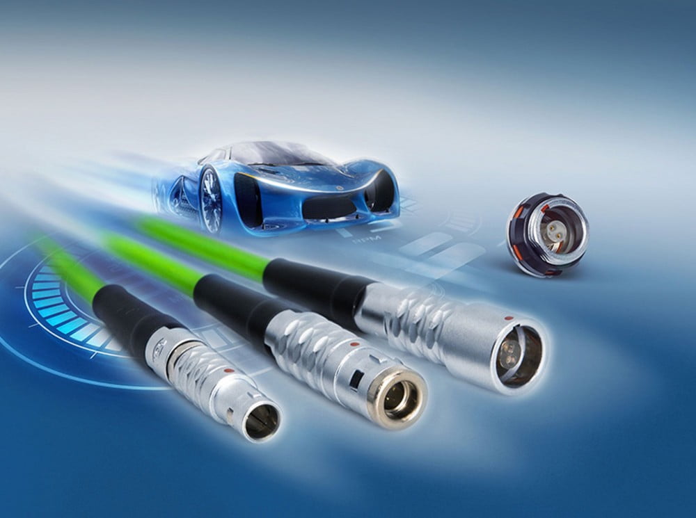 Dette billede illustrere ODU MINI-SNAP® TIL SPE / AUTOMOTIVE ETHERNET