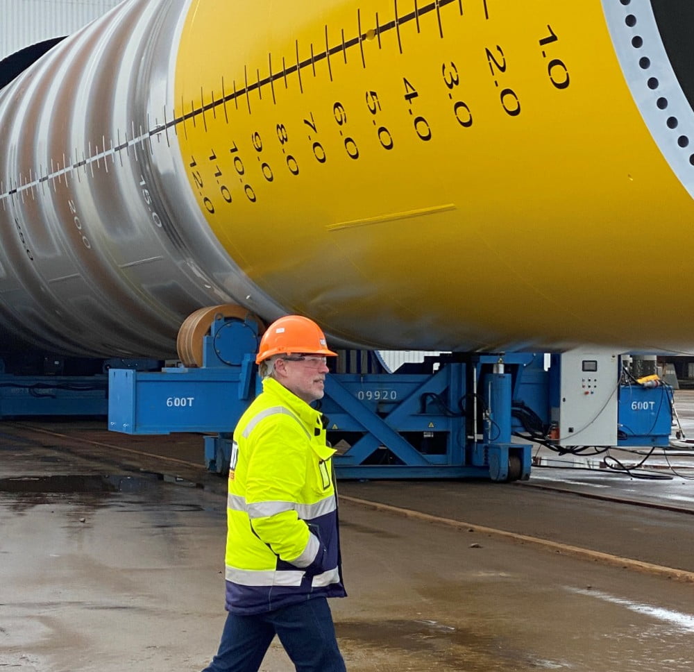 Dette billede illustrere Bladt Industries investerer i fremtidens havvind med historisk stor kapacitetsudvidelse