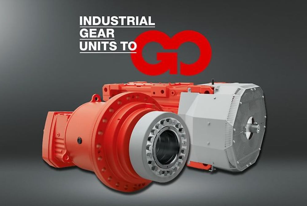 Dette billede illustrere SEW-EURODRIVE – INDUSTRIAL GEAR UNITS TO GO
