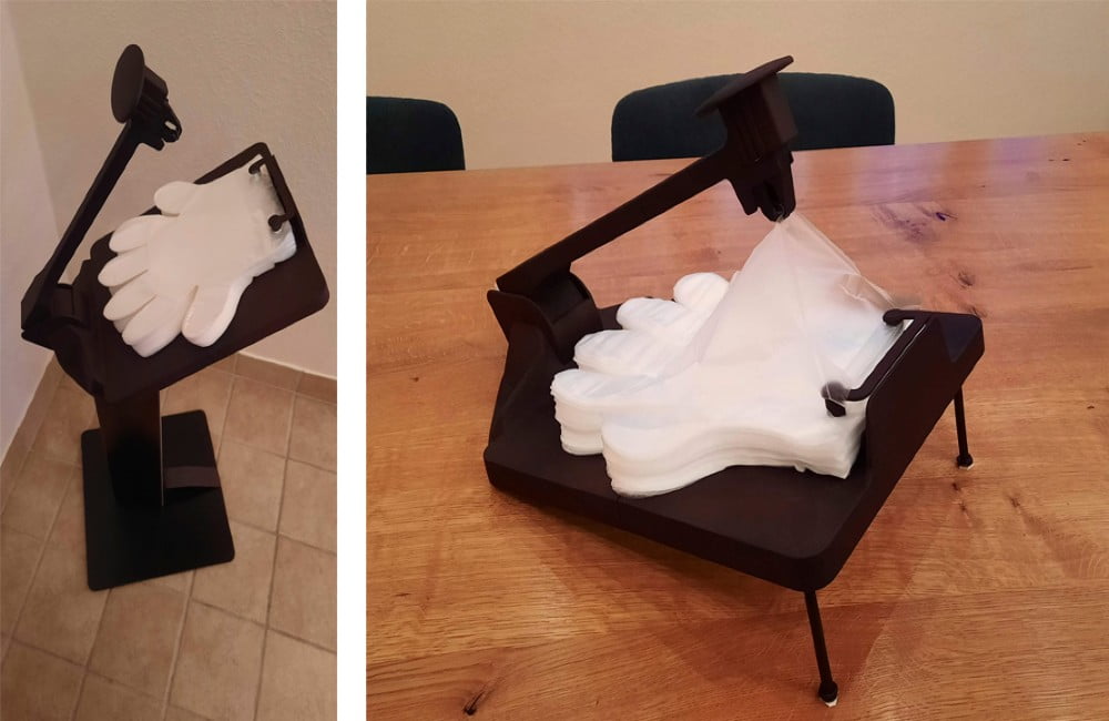 Dette billede illustrere DAVINCI – 3D printet Corona løsning