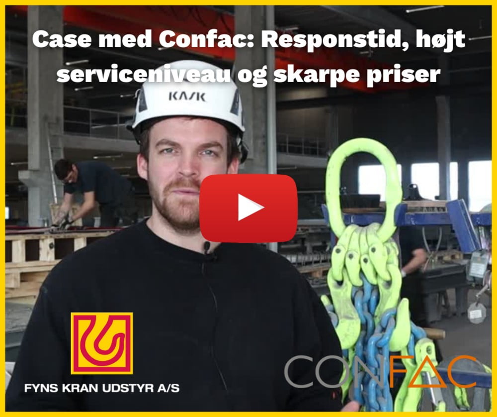 Dette billede illustrere FKU – Se hvorfor CONFAC i Randers vælger os som leverandør af løftegrej og serviceeftersyn!