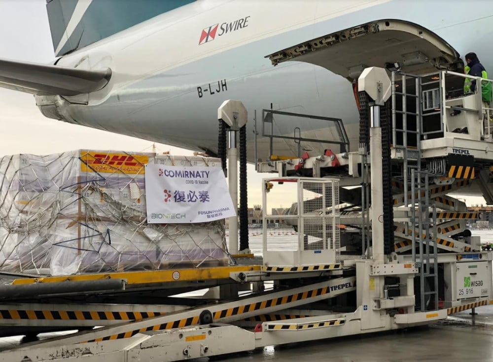 Dette billede illustrere De globale udfordringer ved transport af COVID-19 vaccine