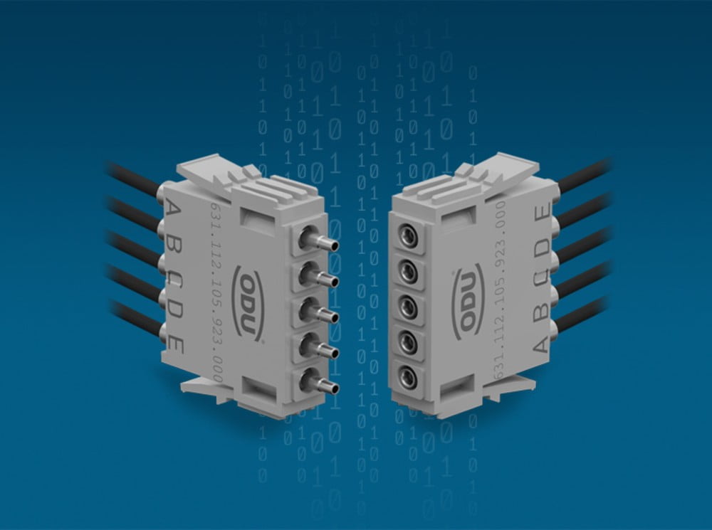 Dette billede illustrere ODU – Fiberoptisk konnektering af høje datahastigheder – uden rensning
