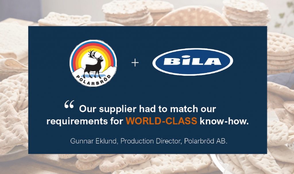 Dette billede illustrere Polarbröd vælger BILA som leverandør til nyt bageri i verdensklasse