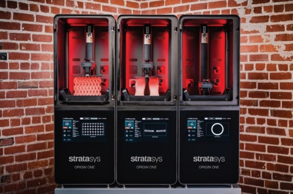Dette billede illustrere STRATASYS bringer den skelsættende Origin One produktionsskala 3D-Printer til markedet