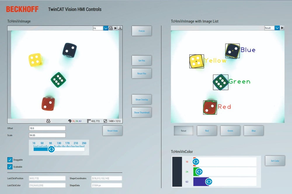 Dette billede illustrere TwinCAT Vision -funktionalitet og brugervenlighed i konstant udvikling