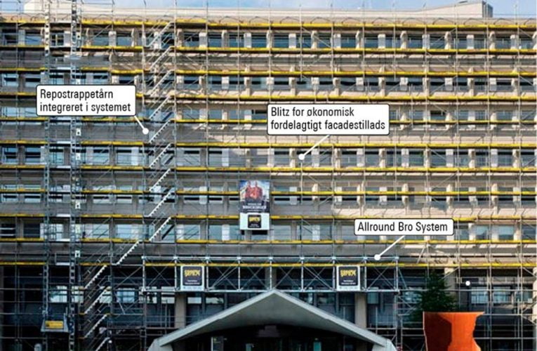 Layher – Renoveringsarbejde under drift – med Allround Bro Systemet