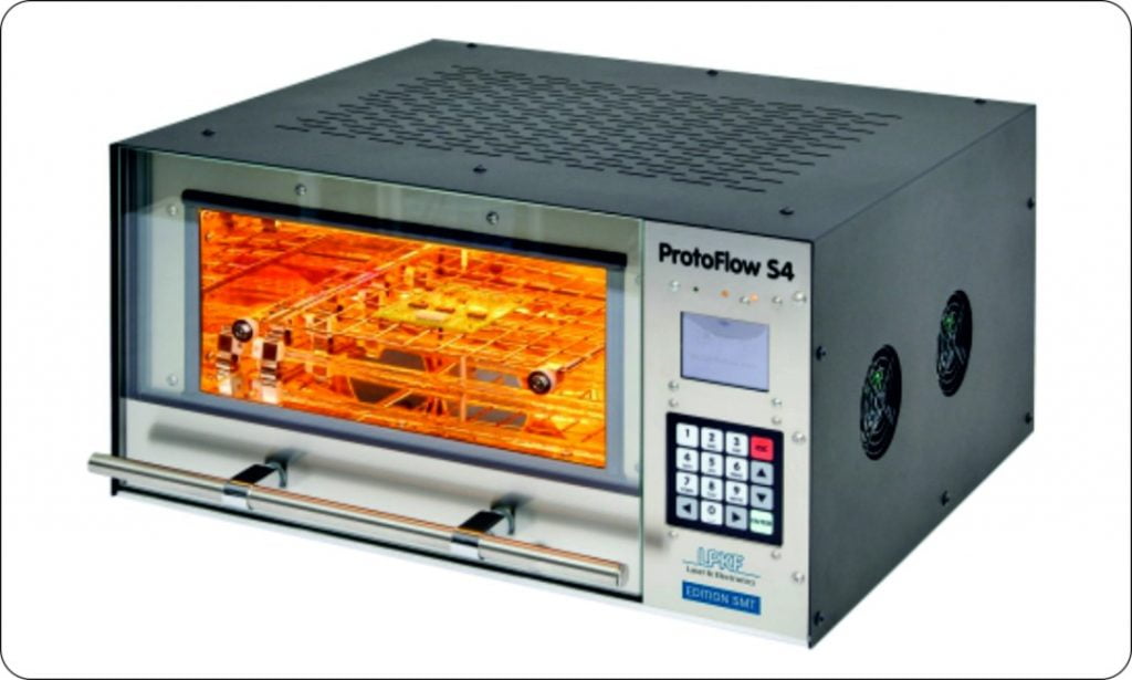 Dette billede illustrere SOLECTRO – LPKF’s ProtoFlow S4 velegnet til blyfri lodning