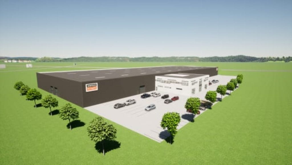 Dette billede illustrere Simpson Strong-Tie flytter produktion, lager og administration til Horsens