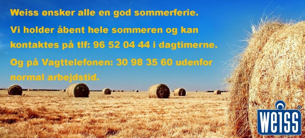 Dette billede illustrere Weiss ønsker alle en god sommer!