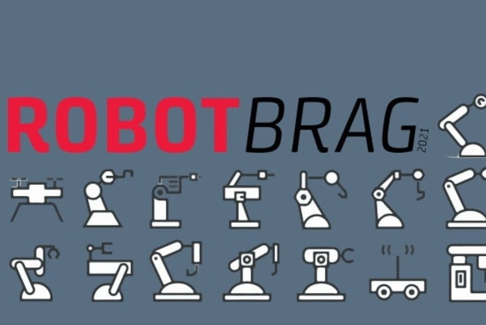 Dette billede illustrere Lemvigh-Müller på robotmesse for første gang