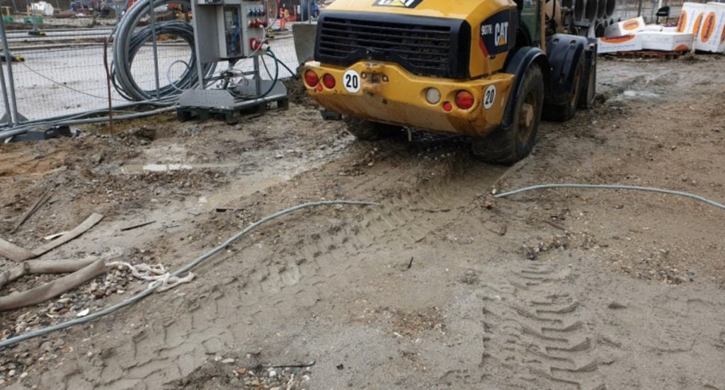 Dette billede illustrere Danske byggepladser sjusker med elsikkerheden