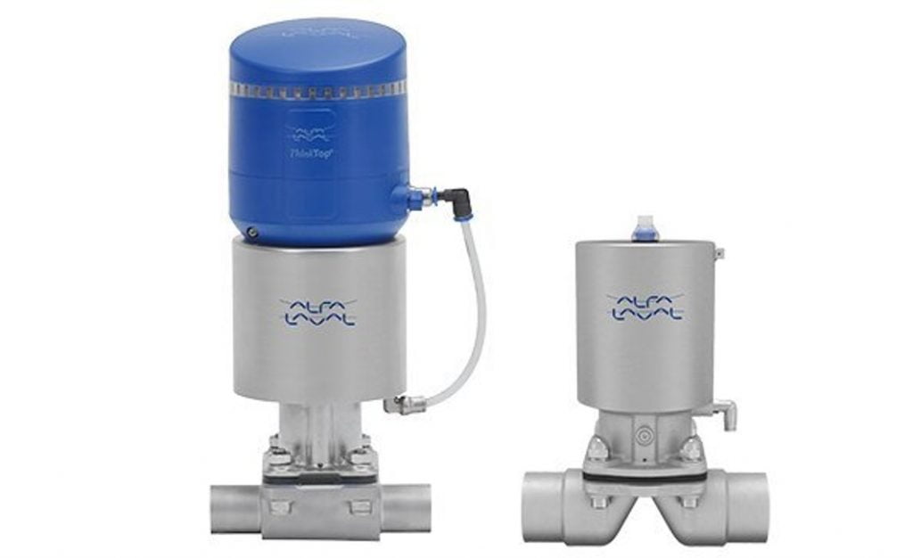 Dette billede illustrere Den udvidede Alfa Laval Unique DV-ST UltraPure-ventilserie øger effektiviteten af den aseptiske produktionsproces