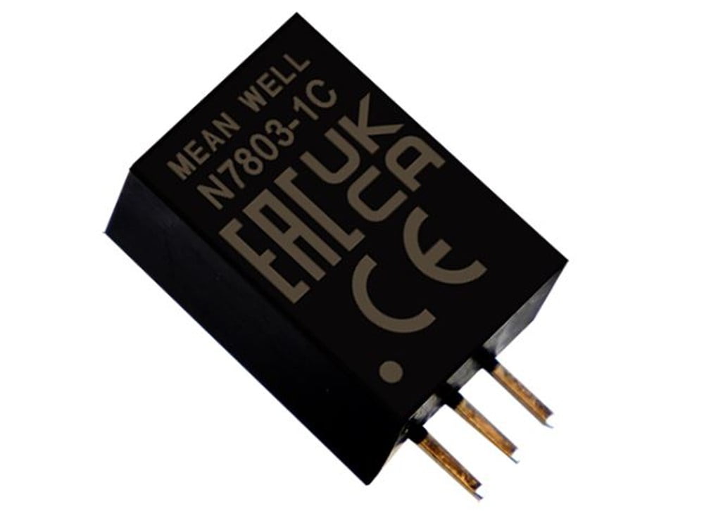 Dette billede illustrere Power Technic – Kompakt 1A DC/DC switching regulator