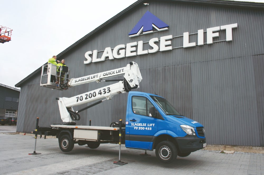 Dette billede illustrere Slagelse Lift dropper diesel for bedre lokal- og arbejdsmiljø
