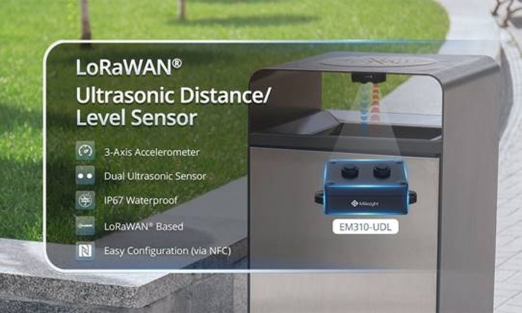 Dette billede illustrere S-CONNECT- Ultrasonic Distance / Level Sensor