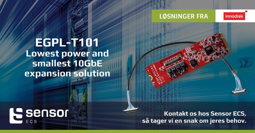 Dette billede illustrere SENSOR ECS – Verdens første M.2 10GbE LAN modul