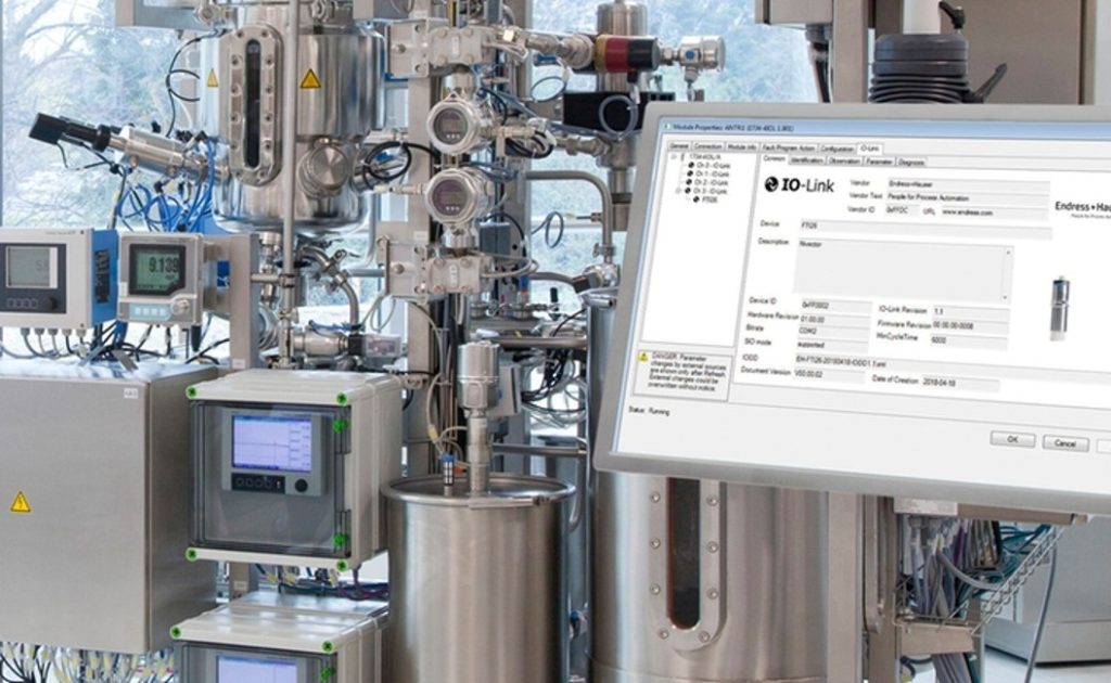 Dette billede illustrere Endress+Hauser – IO-Link accelererer digitalisering af procesanlæg