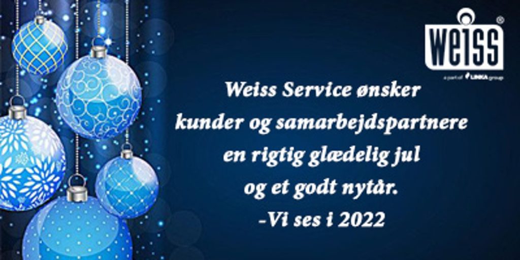 Dette billede illustrere Weiss Service ønsker kunder og samarbejdspartnere en rigtig glædelig jul