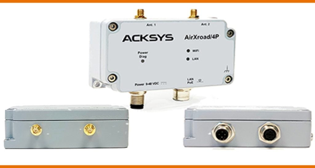 Dette billede illustrere Recab – Acksys – AirXroad/4P – All-in-one – AP/client/repeater/Mesh/router