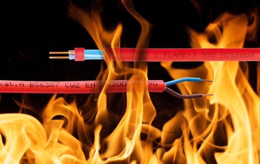 Dette billede illustrere LAPP – Brandresistent NT kabel til branddetektering