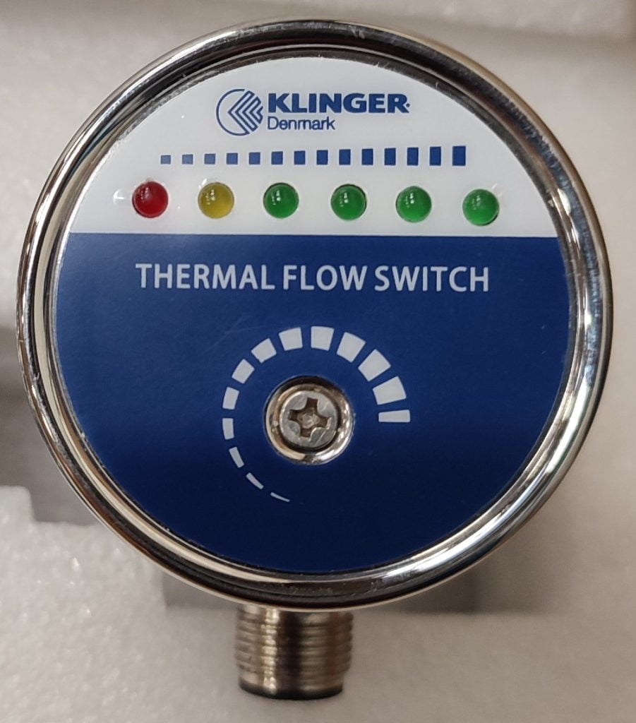 Dette billede illustrere KLINGER – Kompakt flowswitch til gas, vand og olie