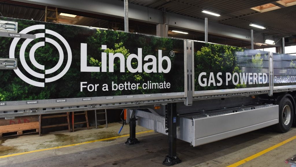 Dette billede illustrere Lindab på grøn kurs med gas i tanken