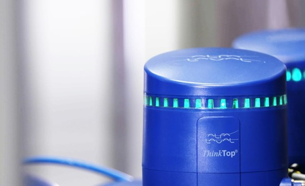 Dette billede illustrere Ny Alfa Laval ThinkTop puls-sæderengøring til drænventiler