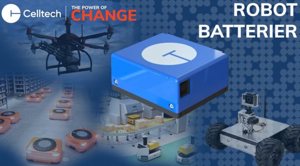 Dette billede illustrere Celltech præsenterer ny batteriplatform til robotter