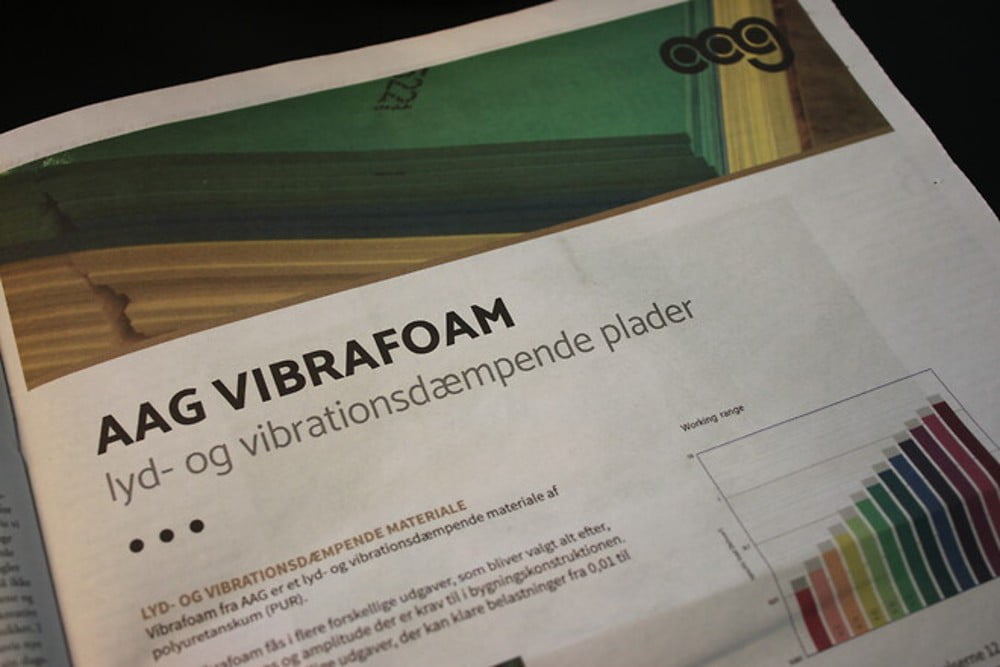 Dette billede illustrere AAG – Lyd- og vibrationsdæmpende plader til byggeriet