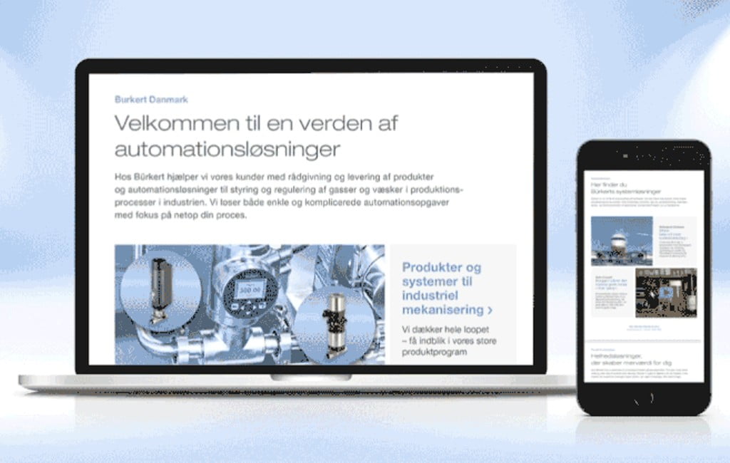 Dette billede illustrere Burkert lancerer digital brochure