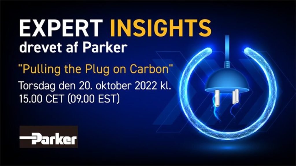 Dette billede illustrere Parker drøfter intelligent elektrificering i det seneste “Expert Insights”-foredrag – “Pulling the Plug on Carbon”
