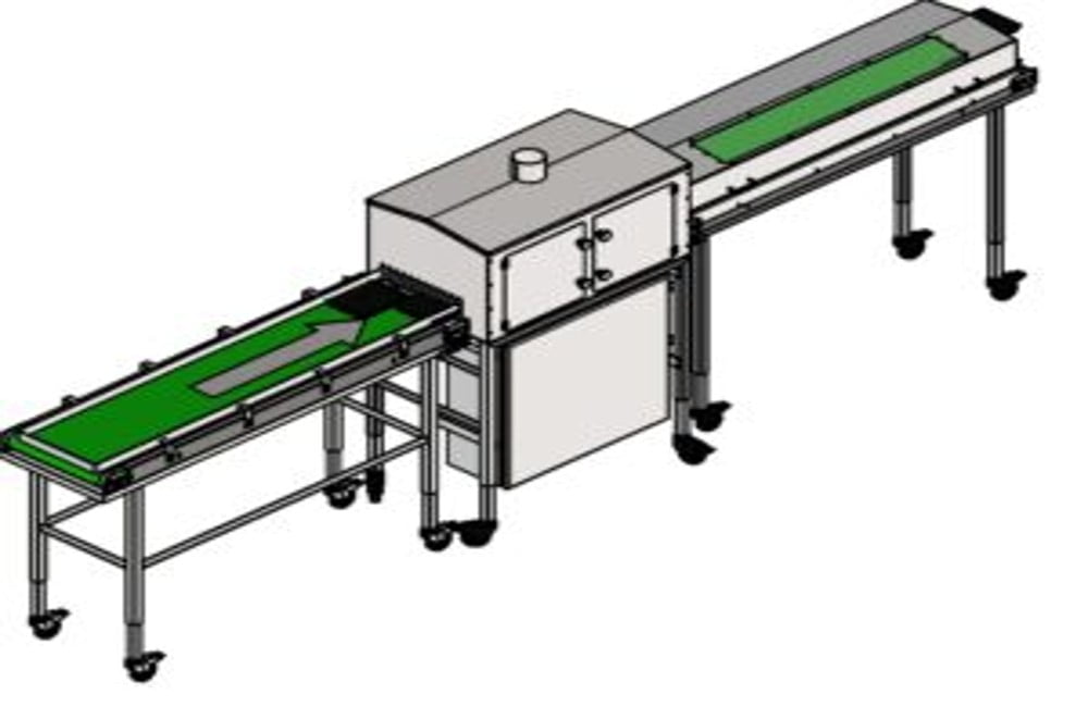 Dette billede illustrere Naturlig Desinfektion – Super fleksibel UV tunnel til 360°