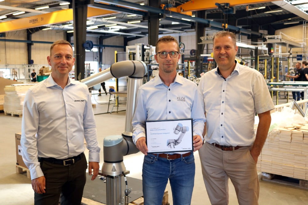 Dette billede illustrere Universal Robots har udnævnt KILDE Automation som certificeret CSI-partner