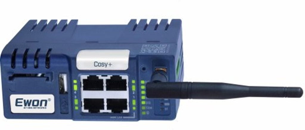 Dette billede illustrere Ewon Cosy+ Wireless – Den nye standard for trådløs fjernadgang til industrielle maskiner