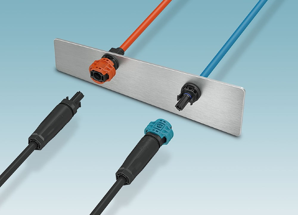 Dette billede illustrere Phoenix Contact – Nye batteripol-stik til lagringssystemer derhjemme