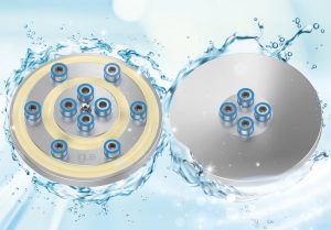 Dette billede illustrere Fuldstændig rent – nyt igus drejeringsleje til fødevarekontakt