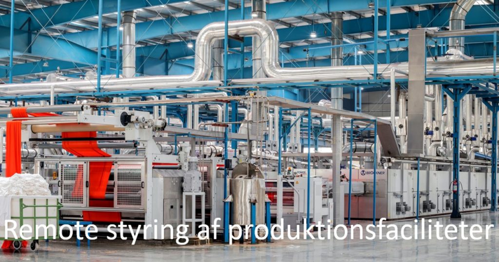 Dette billede illustrere DeltaM2M – Remote styring af produktionsfaciliteter
