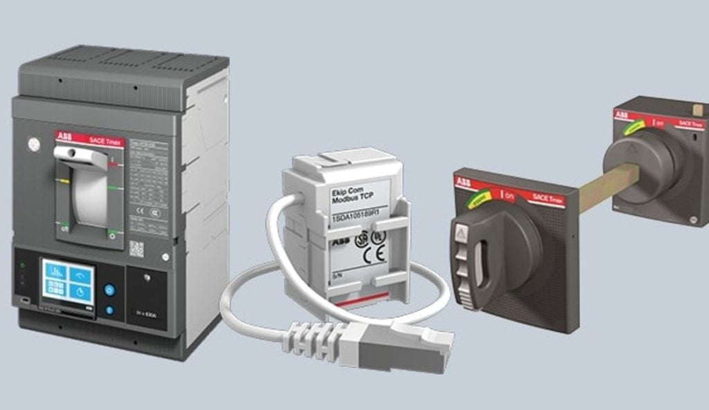 Dette billede illustrere ABB – Maksimalafbrydere med energimåling