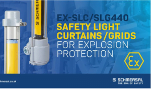 Dette billede illustrere Schmersal har lanceret nye sikkerhedslysgitre til EX-områder