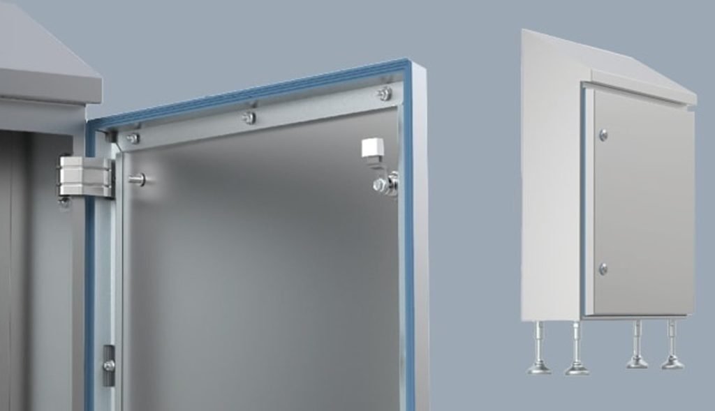 Dette billede illustrere nVent HOFFMAN – Nye vægmonterede skabe med øget hygiejnisk design