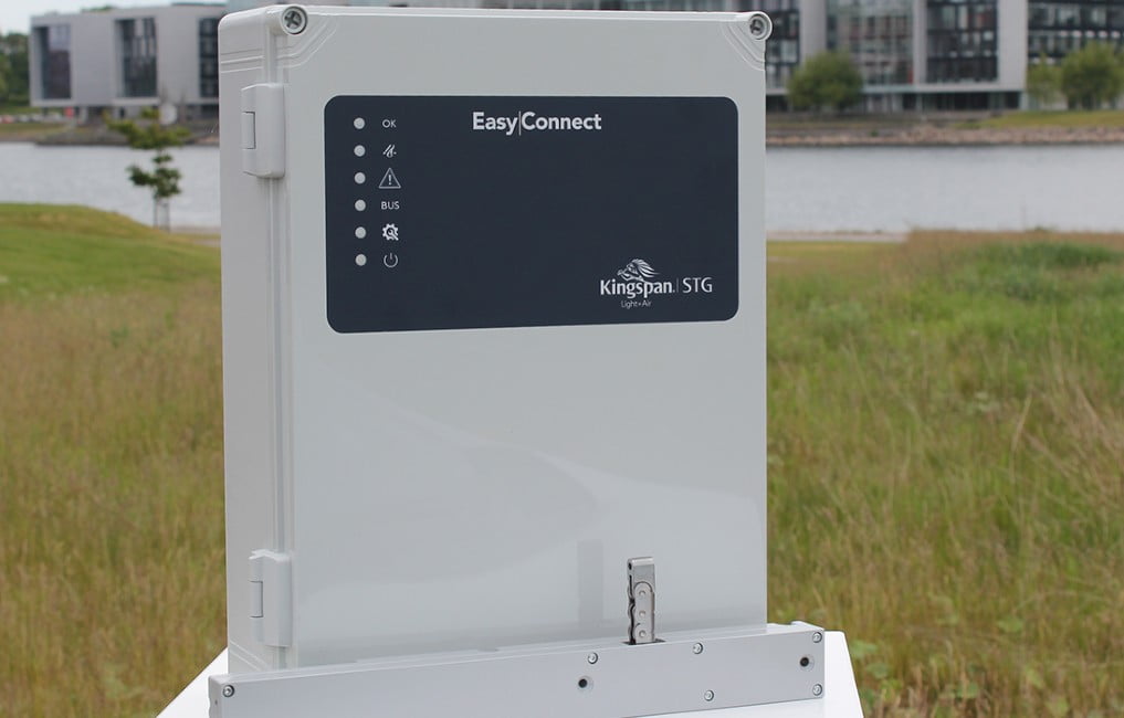Dette billede illustrere Eegholm – Easy|Connect – centralen til ABV og naturlig ventilation