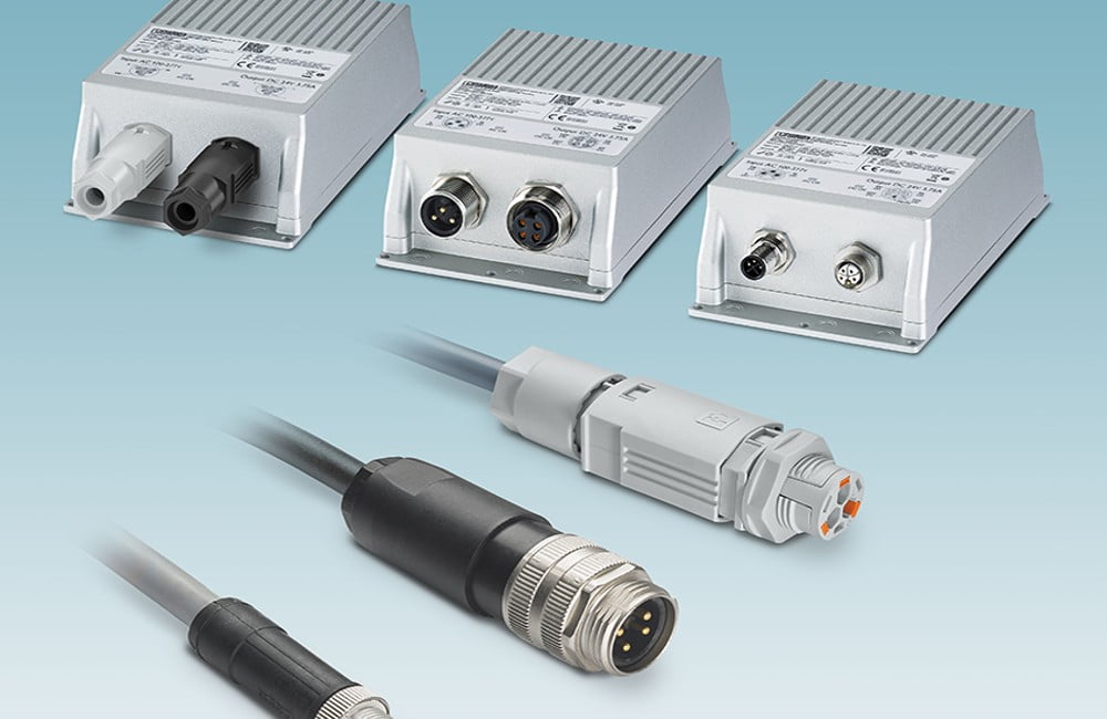 Dette billede illustrere Phoenix Contact A/S – Trio Power strømforsyning med IP67
