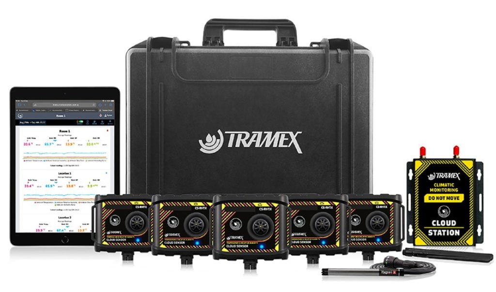 Dette billede illustrere Elma Instruments – Overvåg temperatur og relativ luftfugtighed med Tramex og gem måledata i skyen