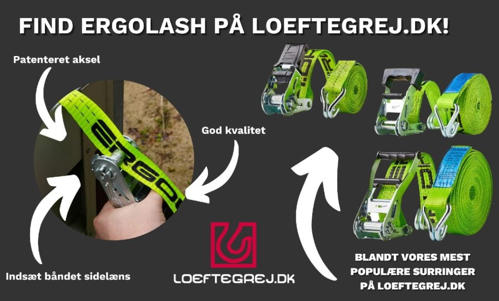 Danmarks skarpeste priser på ERGOLASH-surringer!