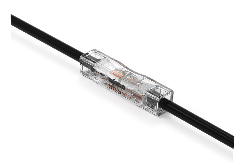 WAGO PUSH WIRE® Inline fjedersamlemuffe; til entrådede og flertrådede ledere